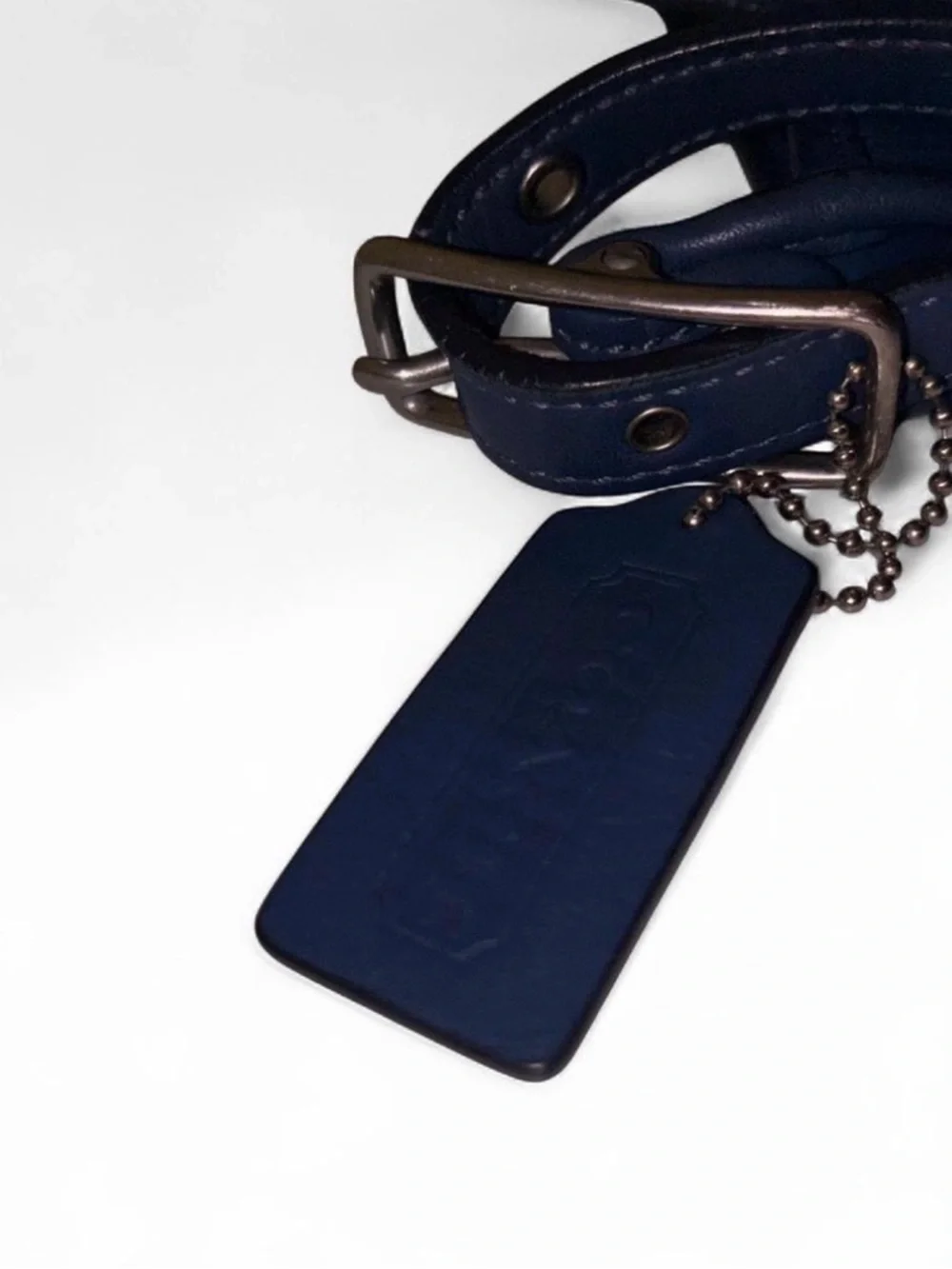 Vintage Coach Mini Janice Bag 6610 Blue Leather Zip Crossbody Shoulder Purse USA - Picture 5 of 8